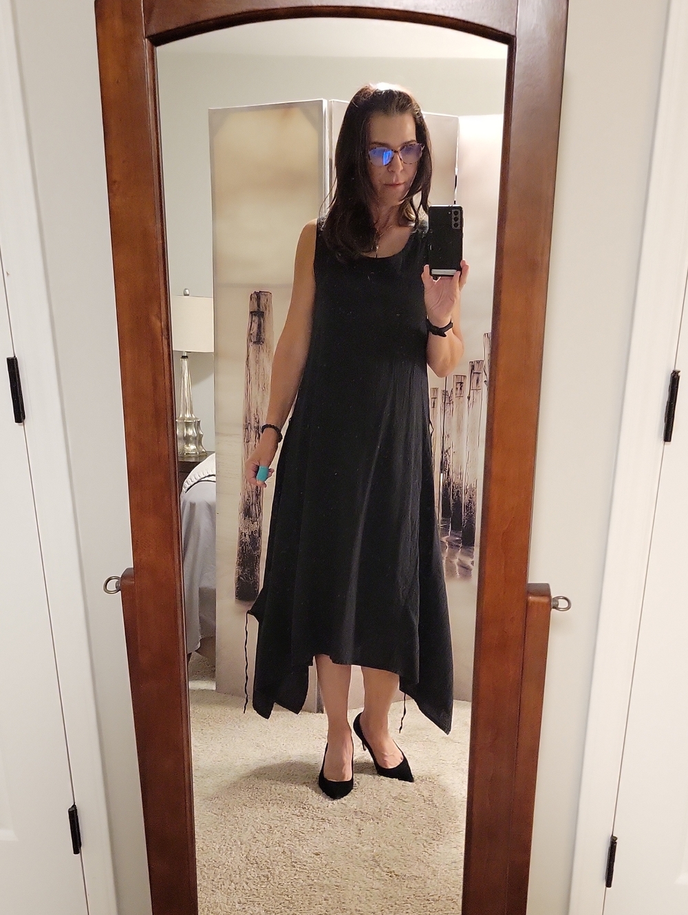 Peanut Punch Sleeveless Midi Dress with Side Ties 100% Cotton - Picture 3 of 11